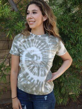 Double Zero Green Tie Dye Tee